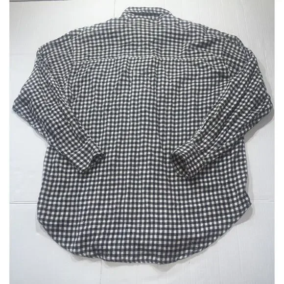 Vintage Punch Tartan Plaid Shirt Size M Black/White Left Breast Pocket - Picture 10 of 10